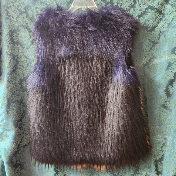 Trina Turk "Tabitha" Ombre Faux Fur Vest - SZL - Picture 5 of 6